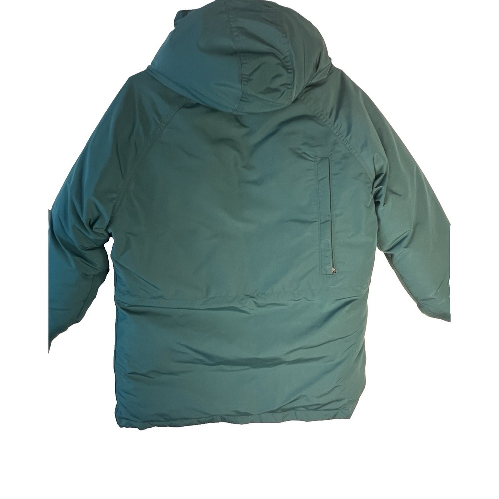 Vtg LL Bean Goose Down Puffer Coat Jacket Green Women M Hooded USA Outdoor‎ - Picture 2 of 13